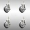 Service Caster 5 Inch 316SS Thermoplastic Rubber Swivel 3/8 Inch Threaded Stem Caster Set Brake SCC-SS316TS20S514-TPRB-TLB-381615-4 - alternate 1